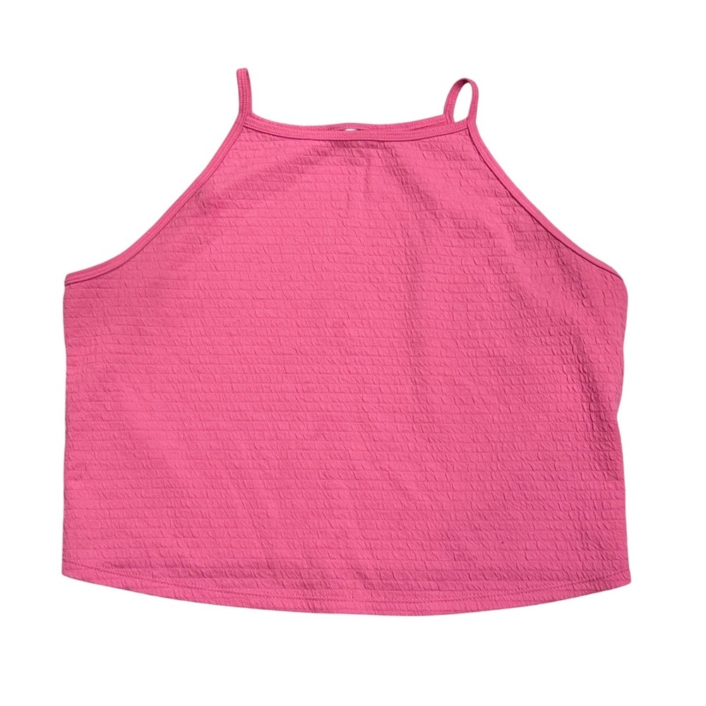 Torrid Pink Textured High Neck Cami Tank Top Plus Size 2 2X Sleeveless Shirt